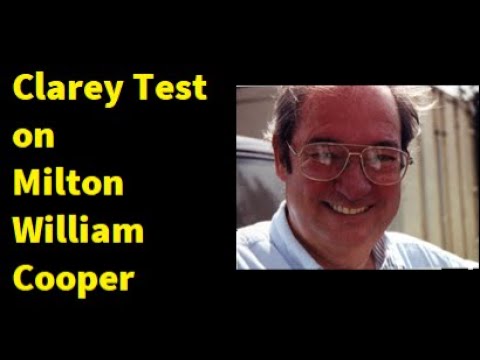 Clarey Test on William Milton Cooper