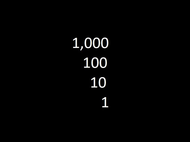 The 1000, 100, 10, 1 Rule