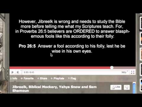 Jibreelk responds to Keith on Biblical and Islamic Mockery.m4v